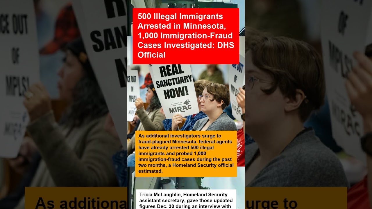 500 Illegal Immigrants Arrested in Minnesota1,000 Immigration-Fraud Cases Investigated: DHS Official