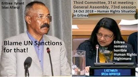 Eritrea tyrant now blames UN Sanctions for blatant HR violations, crimes against humanity