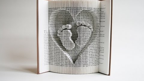 Book Folding Tutorial: Inverted Heart and Baby Feet (OLD) NEW VERSION https://youtu.be/GfWYS53JWs8