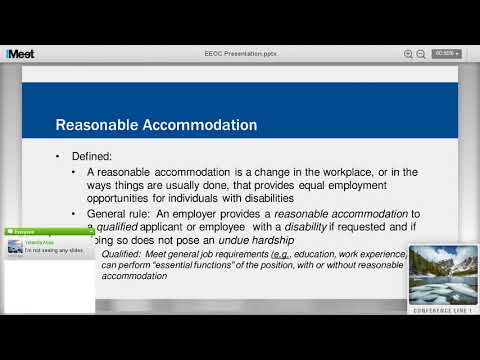 EEOC Reasonable Accommodations Webinar Recording