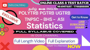 Unit 10 Statistics and Probability 03 | UGTRB | PGTRB | TNSET | CSIR-NET | TNPSC-CTS | BSC(MATHS)
