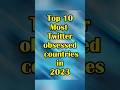 Top 10 Most Twitter-Obsessed Countries in 2023 #shorts