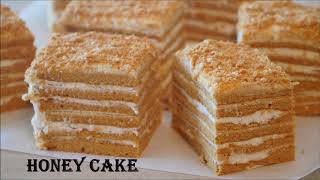 Russian Honey Cake Recipe - 30 Minute Honey Cake (Medovik)