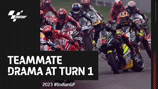 Teammate Turn 1 #TissotSprint fallout! 😱 | 2023 #IndianGP