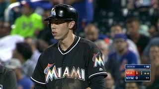 MIA@NYM: Yelich singles to center to open the scoring