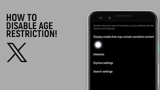 how to disable age restriction on x twitter [easy]