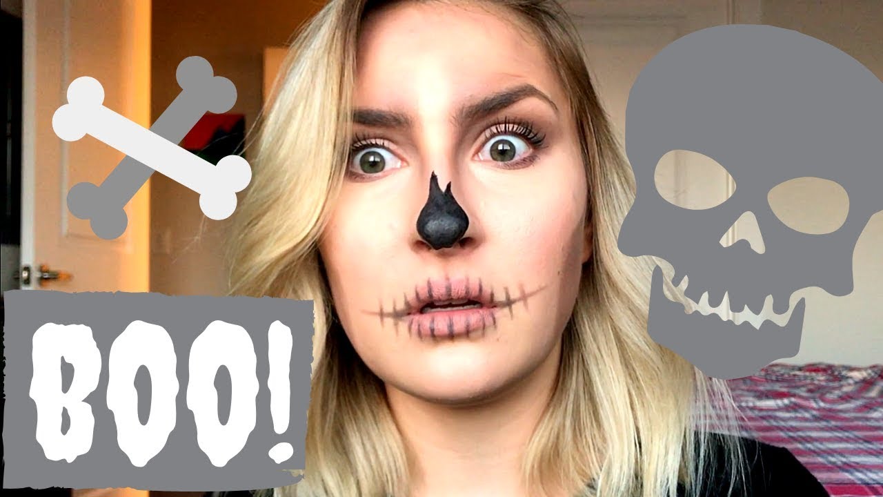 EASY 45 MIN SKELETON TUTORIAL | HALLOWEEN MAKEUP - YouTube