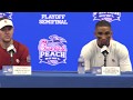 Oklahoma's Lincoln Riley, Jalen Hurts, Neville Gallimore: Peach Bowl postgame press conference