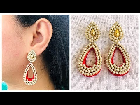 Beautiful Jhumka Earrings Making At Home | Silk Thread Jhumka Designs |  Earrings | uppunu… | Silk thread earrings designs, Silk thread earrings, Silk  thread jewelry