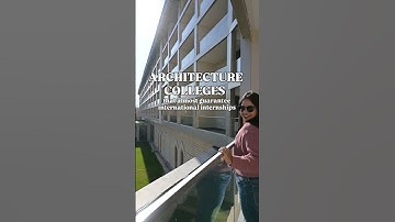 Architecture Colleges that almost guarantee international internships #architecture