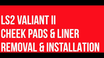 HOW TO REMOVE AND INSTALL VALIANT II CHEEK PADS & LINER