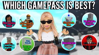 REVIEWING And RANKING Every GAMEPASS In BLOXBURG | roblox