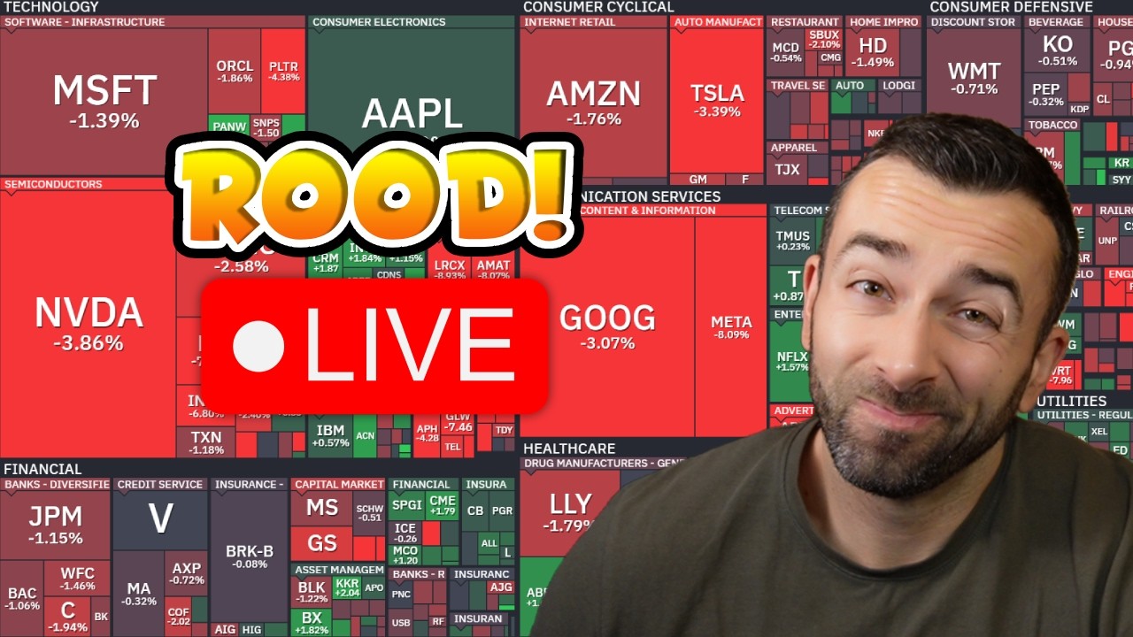 AANDELEN GAAN VERDER ONDERUIT! LIVE DOORNEMEN!