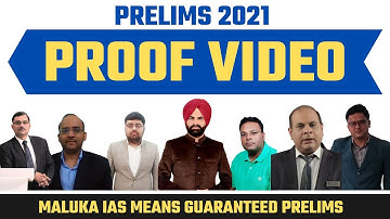 PROOF VIDEO - UPSC CSE PRELIMS 2021 - PAPER ANALYSIS & DISCUSSION || MALUKA IAS