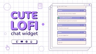 Cute Lofi Twitch Chat Widget for StreamElements & OBS Studio