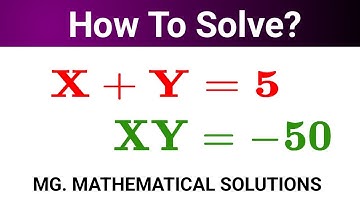 A Tricky Algebra Problem| Find The Value Of X and Y| MATH OLYMPIAD|