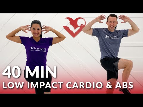Low Impact Cardio & Standing Abs Workout - No Jumping HIIT Workout for Beginners