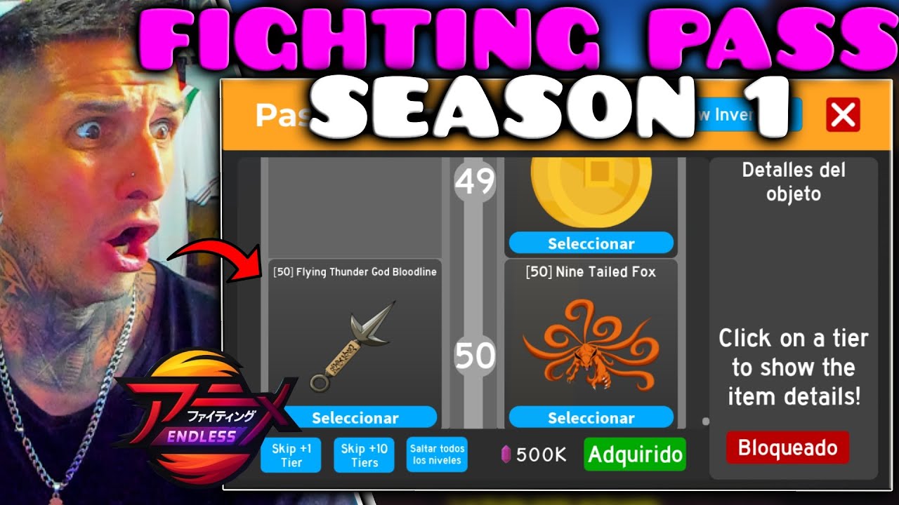 🚨NUEVO FIGHTING PASS SEASON 1 EN ANIME FIGHTING SIMULATOR ENDLESS ROBLOX (KURAMA)