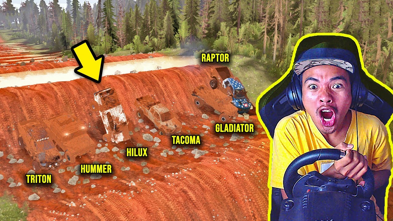 MANA YANG TERKUAT?? HILUX JENGKING TRITON NYUNGSEP - SPINTIRES MUDRUNNER