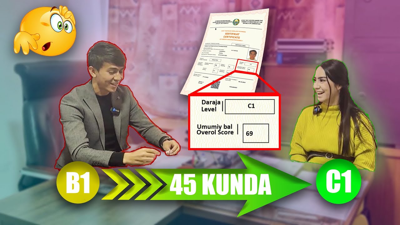 Diqqat! B1 dan 45 kunda C1 olish sirlari va metodikasi haqida //interwyu//