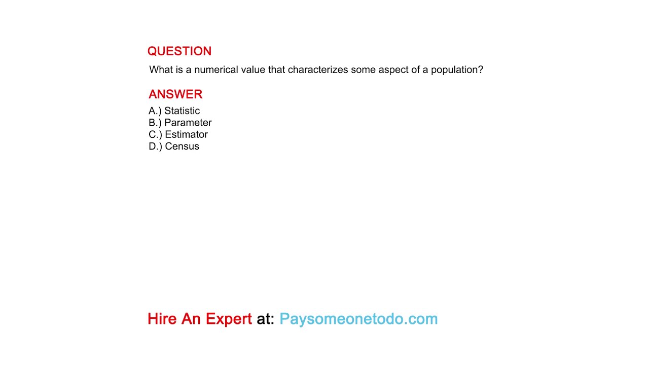 what-is-a-numerical-value-that-characterizes-some-aspect-of-a