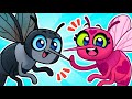 Black VS Pink Mosquito | Go Away Bugs 🕷️ Cartoons for Kids
