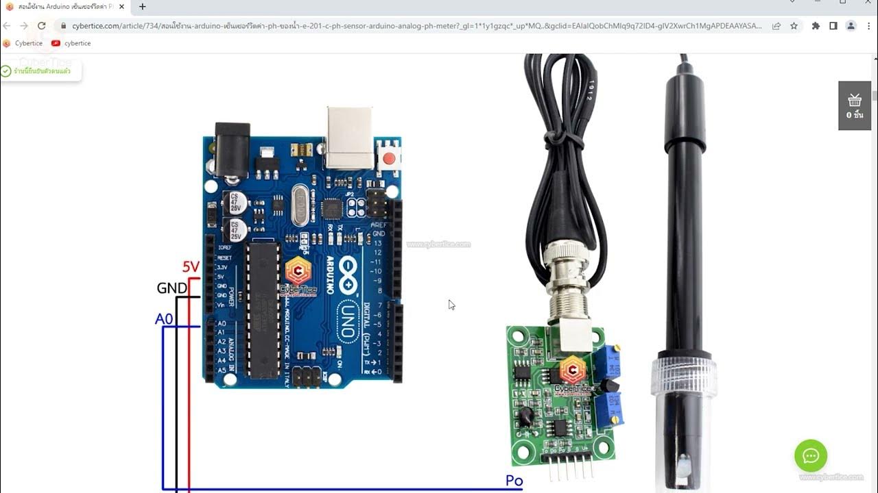 PH Sensor arduino Analog pH Meter เซ็นเซอร์วัดค่า PH ของน้ำ E-201-C ...