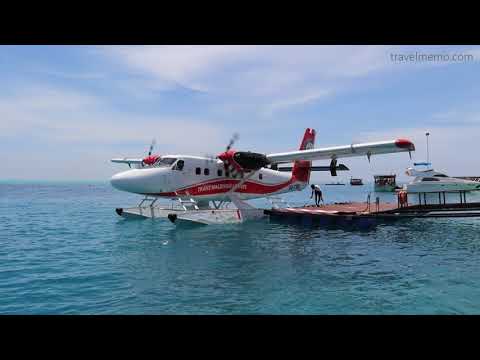 Inaugural seaplane flight in the Maldives