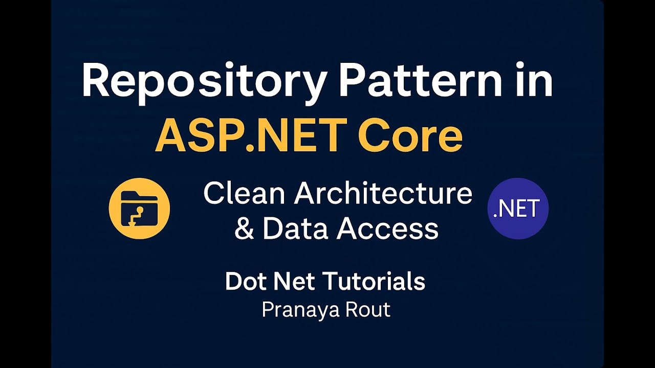 Repository Pattern in ASP.NET Core Web API | Dot Net Tutorials - YouTube