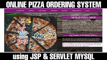 Online Pizza Ordering System | Java Project | JSP & Servlet Project | CSS | JavaScript |  MySQL
