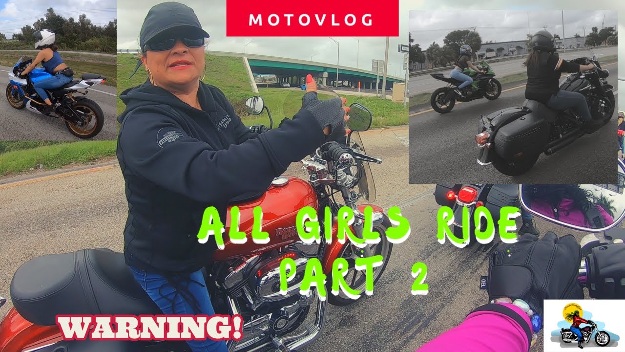 ALL GIRLS MOTORCYCLE RIDE PART 2 in South Florida - YouTube
