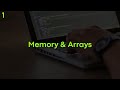 Memory vs Storage | Array & Dynamic Arrays (vecotrs) f Memory 🧠💡#programmingbasics