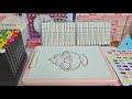 ASMR satisfying coloring 😌 strawberry 🍓 dessert 🍨 relaxing music 🎶