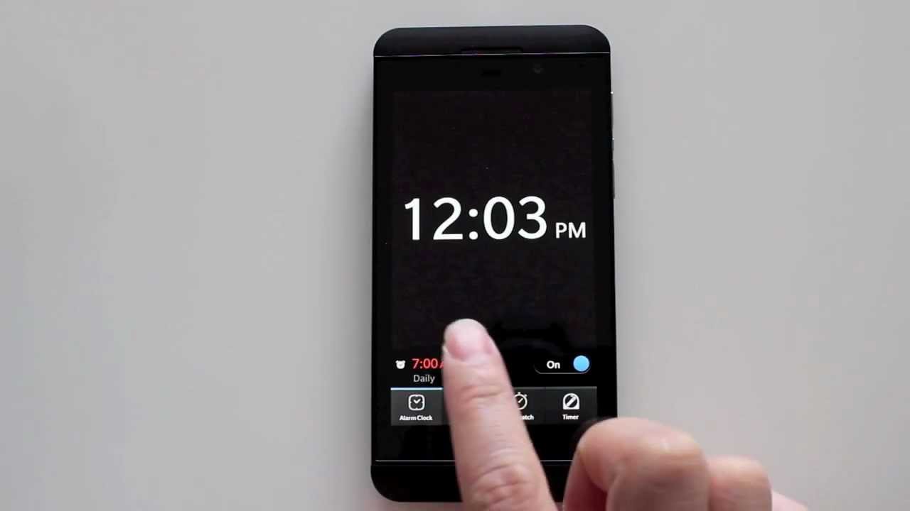 Set Alarm Clock Blackberry Z10 YouTube