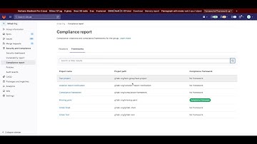 Compliance framework report  - Filtering projects