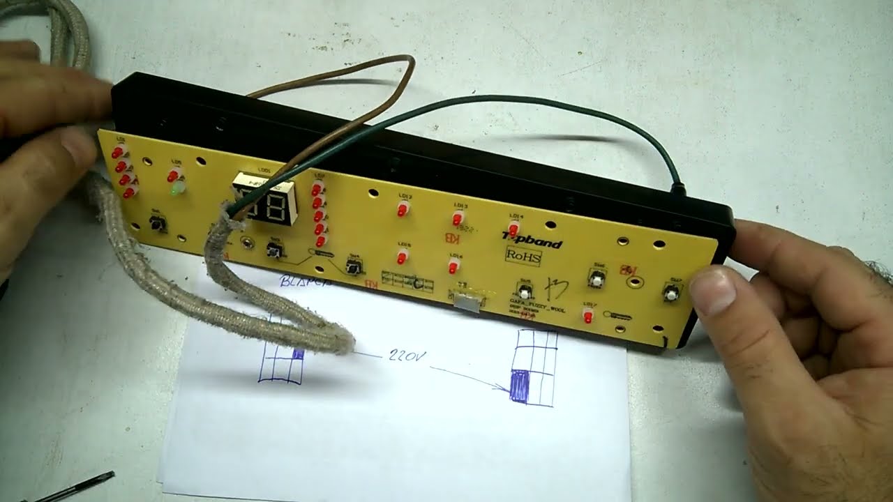 Conexión eléctrica para probar  placa lavarropas gafa 6500/ 7500 inox