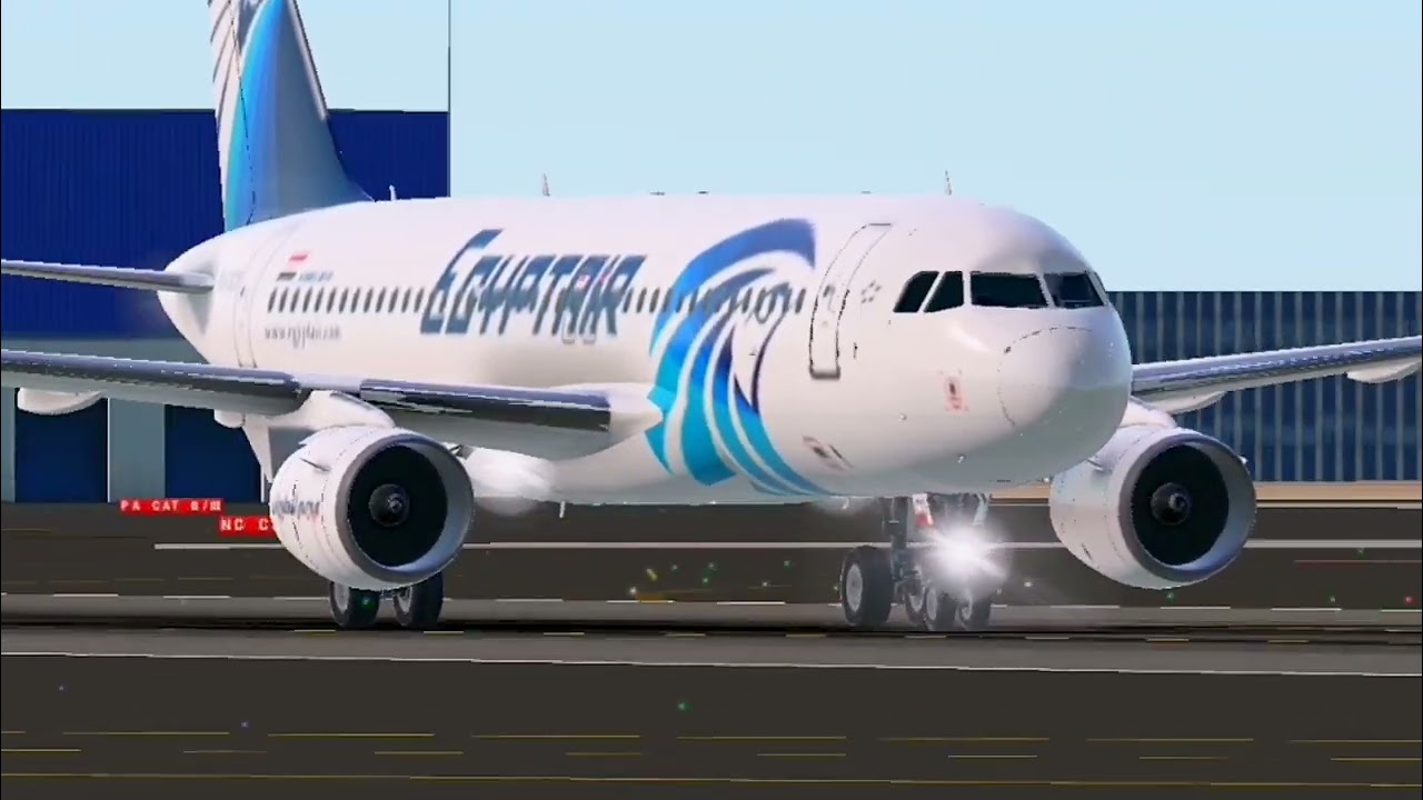 RFS - Real Flight Simulator - New Camera Settings - Egypt Air Airbus A320 - Landing in Dubai