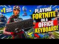 Playing Fortnite on a Office Keyboard...