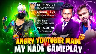 😡Angry Uncle Youtuber 👿 Made On My nade Gameplay💥|| गुस्से में Uncle Ji Live Me गाली देने लगे 🤯!!