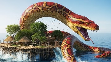 Part 10 - A Girl Alone Surviving In The Amazon Jungle | Giant Python And  Storm Encounter