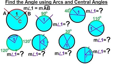 Geometry - Basic Terminology (28 of 34) Find the Angles using Arcs and Central Angles