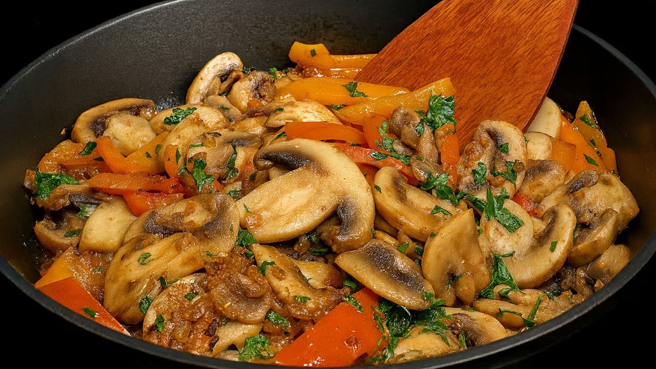 Грибы с чесноком – вкуснее мяса! Лучший рецепт жареных грибов.