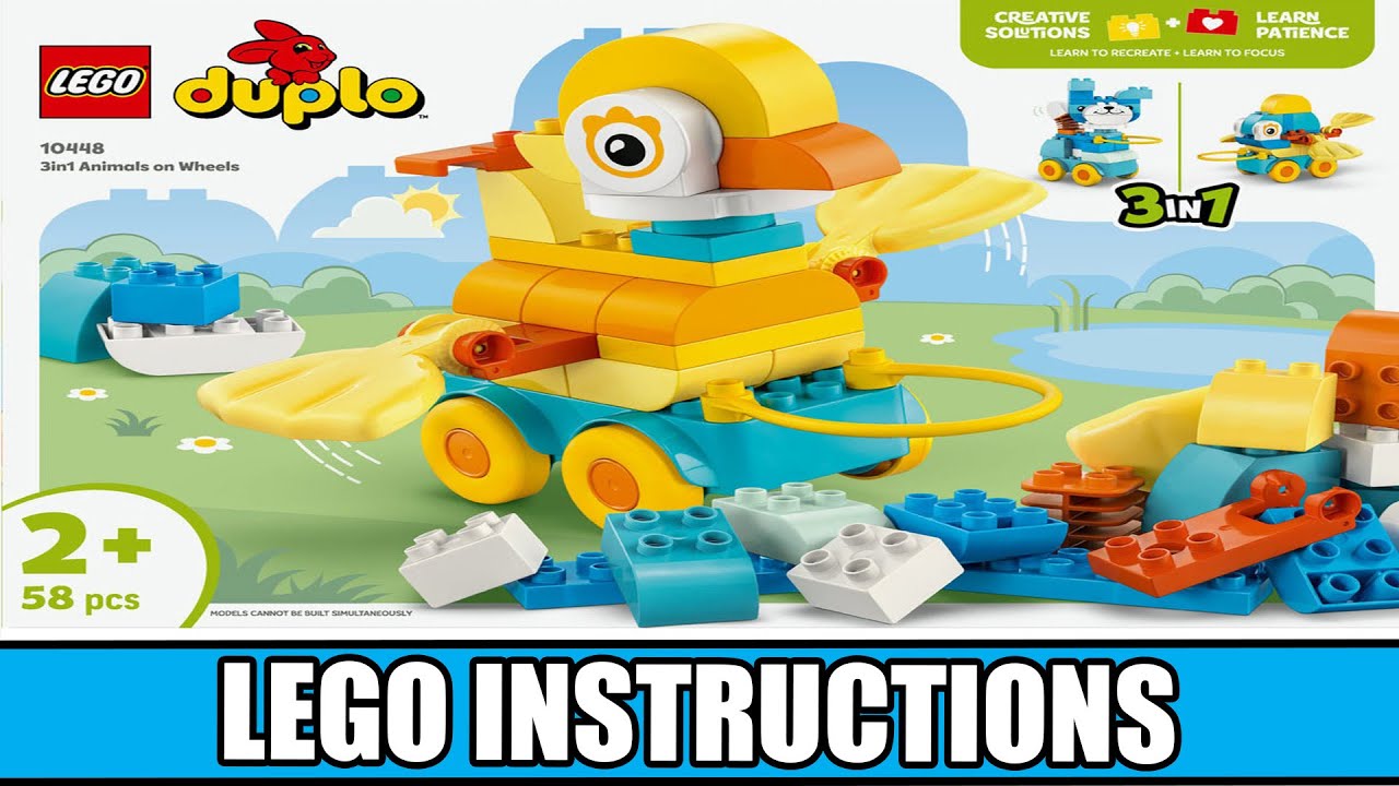 Duplo - 3in1 Animals on Wheels LEGO instructions