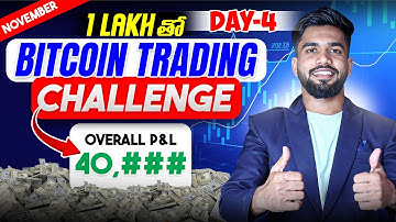 #DAY - 4 | 🔥 Bitcoin Trading Challenge In Telugu | Crypto Trading In Telugu | Go Gyan Telugu