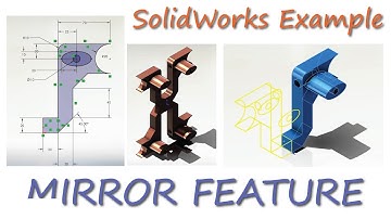 SolidWorks MIRROR feature example 1 in minutes!