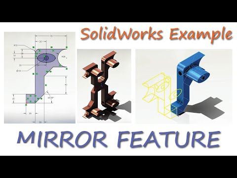SolidWorks MIRROR feature example 1 in minutes!