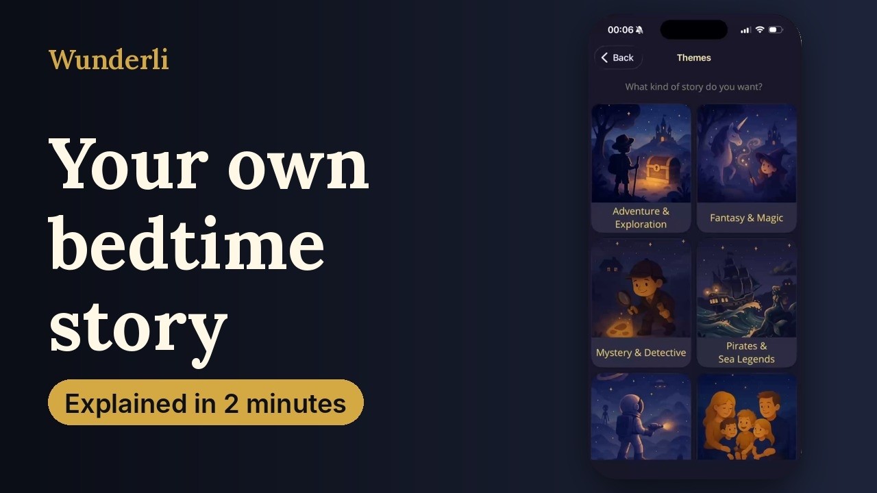 Make your own bedtime story: Wunderli step by step (2 min)