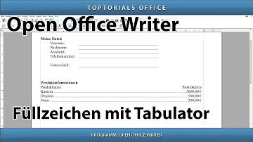 Wie zieht man eine Linie in OpenOffice?