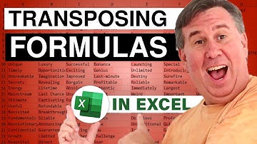 Excel - Master Transposing Formulas in Excel: INDEX & COLUMN Functions - Episode 835