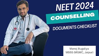 Documents Checklist | NEET 2024 | Counselling